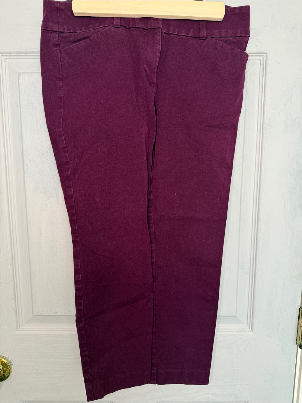 LOFT Straight-Leg Jeans in Deep Plum